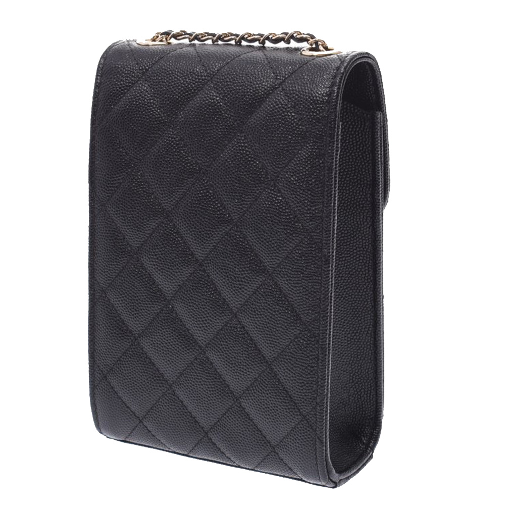 

Chanel Black Caviar Leather Clutch On Chain