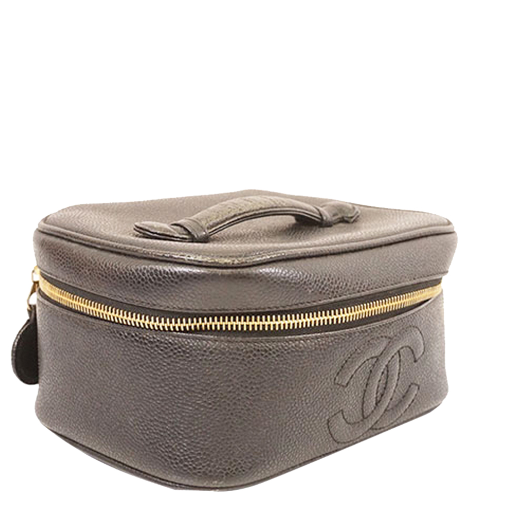 

Chanel Black Leather Vanity Vintage Bag