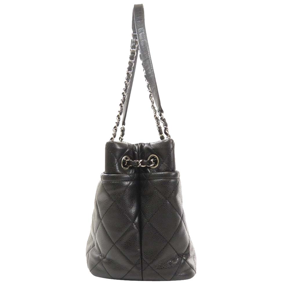 

Chanel Black Caviar Quilted Leather Vintage Tote Bag