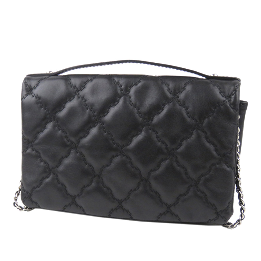 

Chanel Black Lambskin Leather Vintage CC Flap Bag