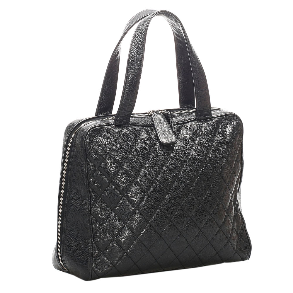 

Chanel Black Caviar Leather Metelasse Tote Bag