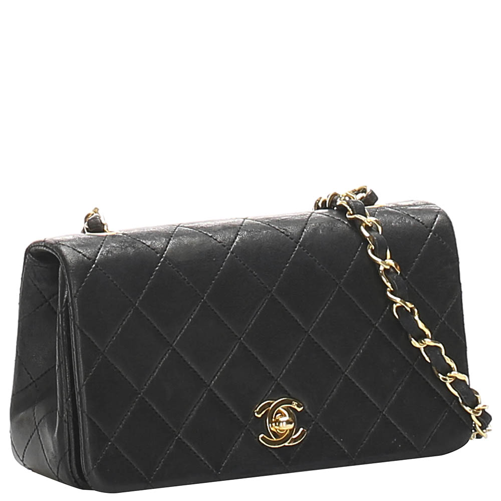 

Chanel Black Lambskin Leather CC Matelasse Shoulder Bag