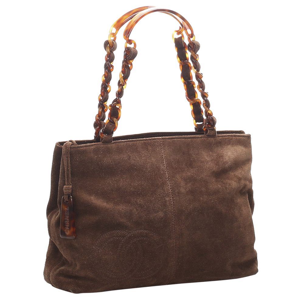 

Chanel Brown Suede Chain Shoulder Bag