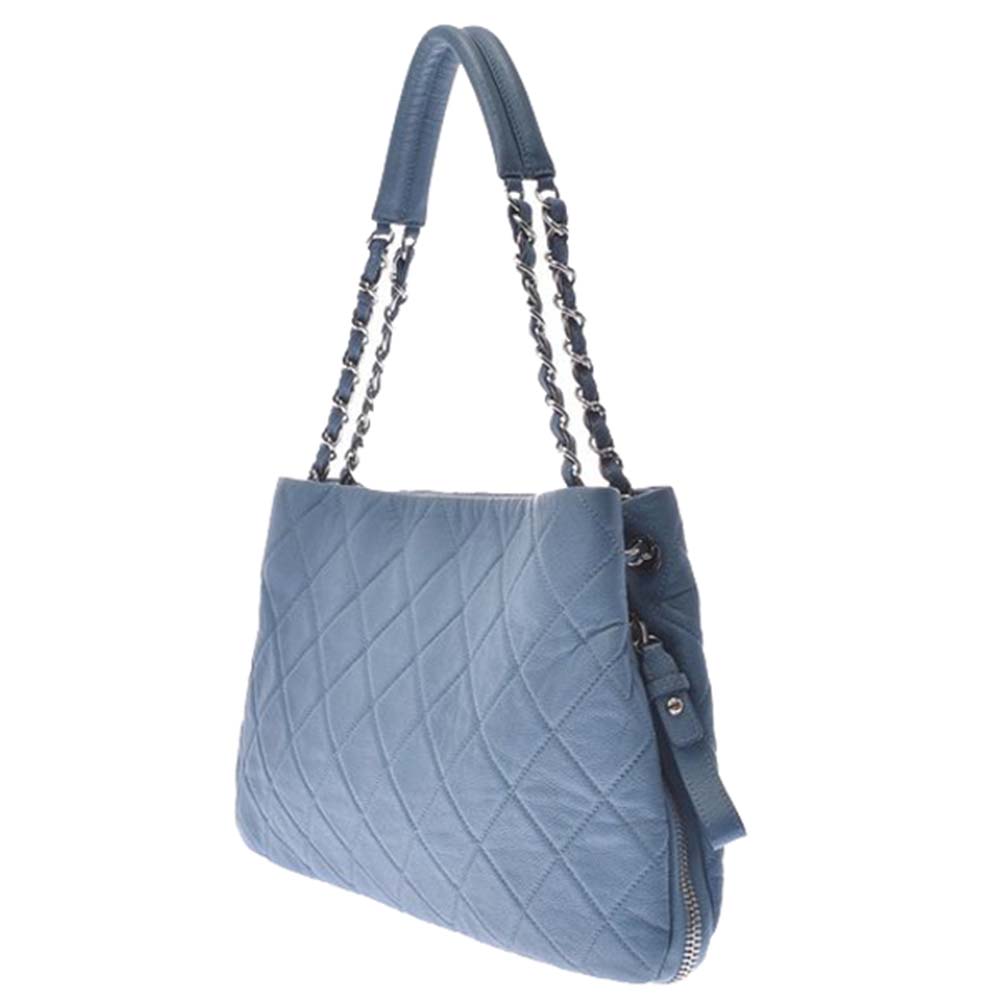 

Chanel Blue Caviar Leather Chain Shoulder Bag