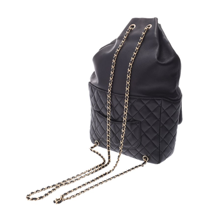 

Chanel Black Quilted Lambskin Leather Backpack