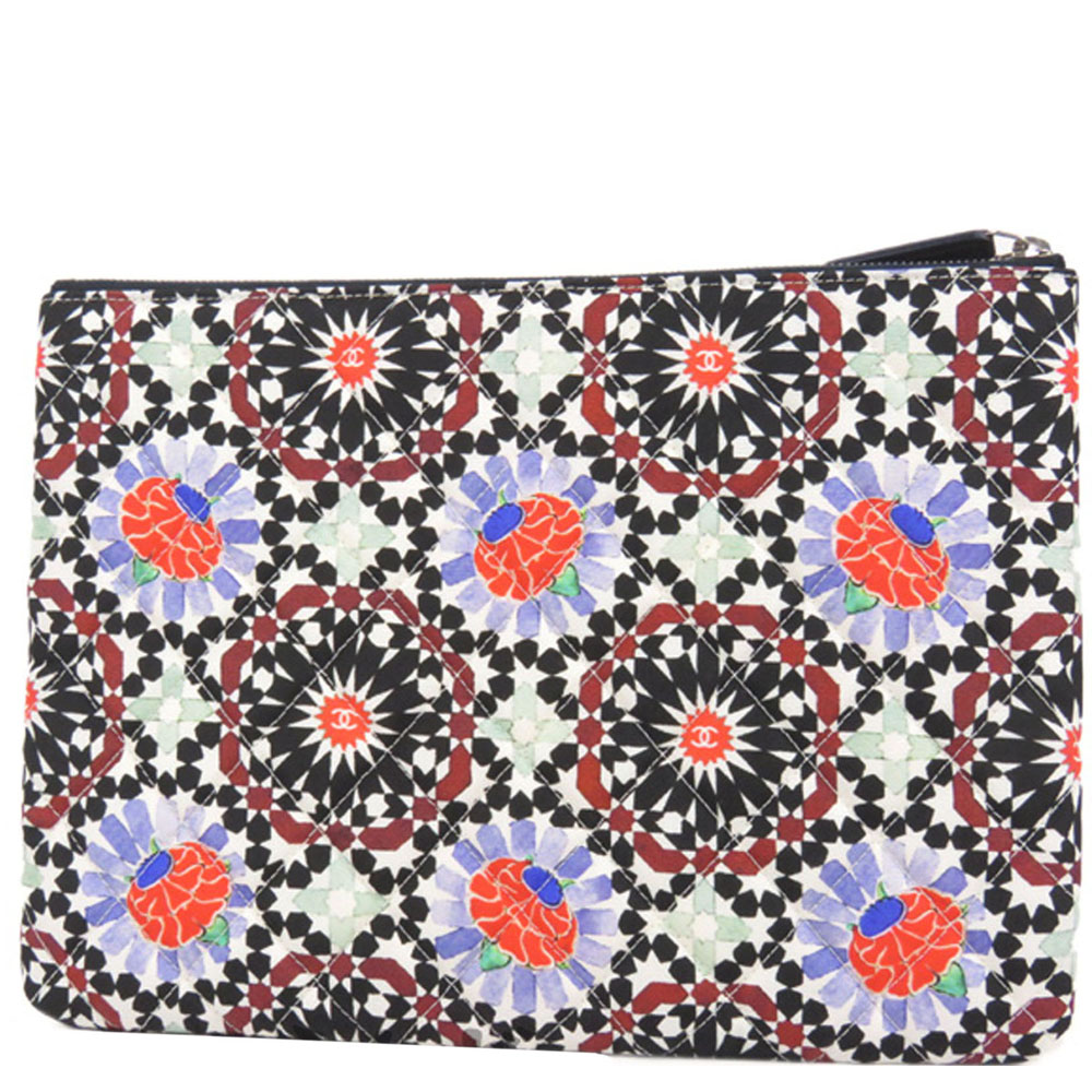 

Chanel Multicolor Canvas Clutch Bag