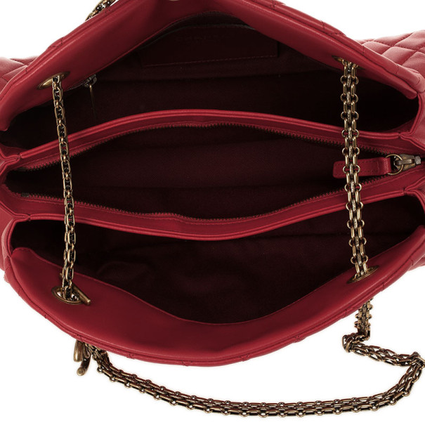 Chanel Bowling bag Red Lambskin ref.587928 - Joli Closet