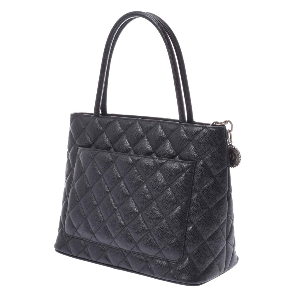 

Chanel Black Quilted Caviar Leather Medallion Bag