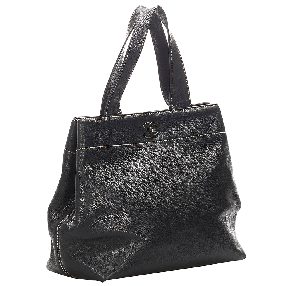

Chanel Black Caviar Leather Vintage Tote
