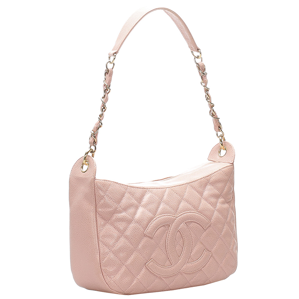 

Chanel Pink Caviar Leather CC Shoulder Bag