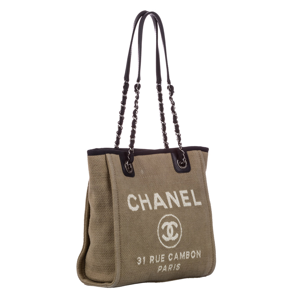 

Chanel Large Brown Deauville Tote Bag, Beige