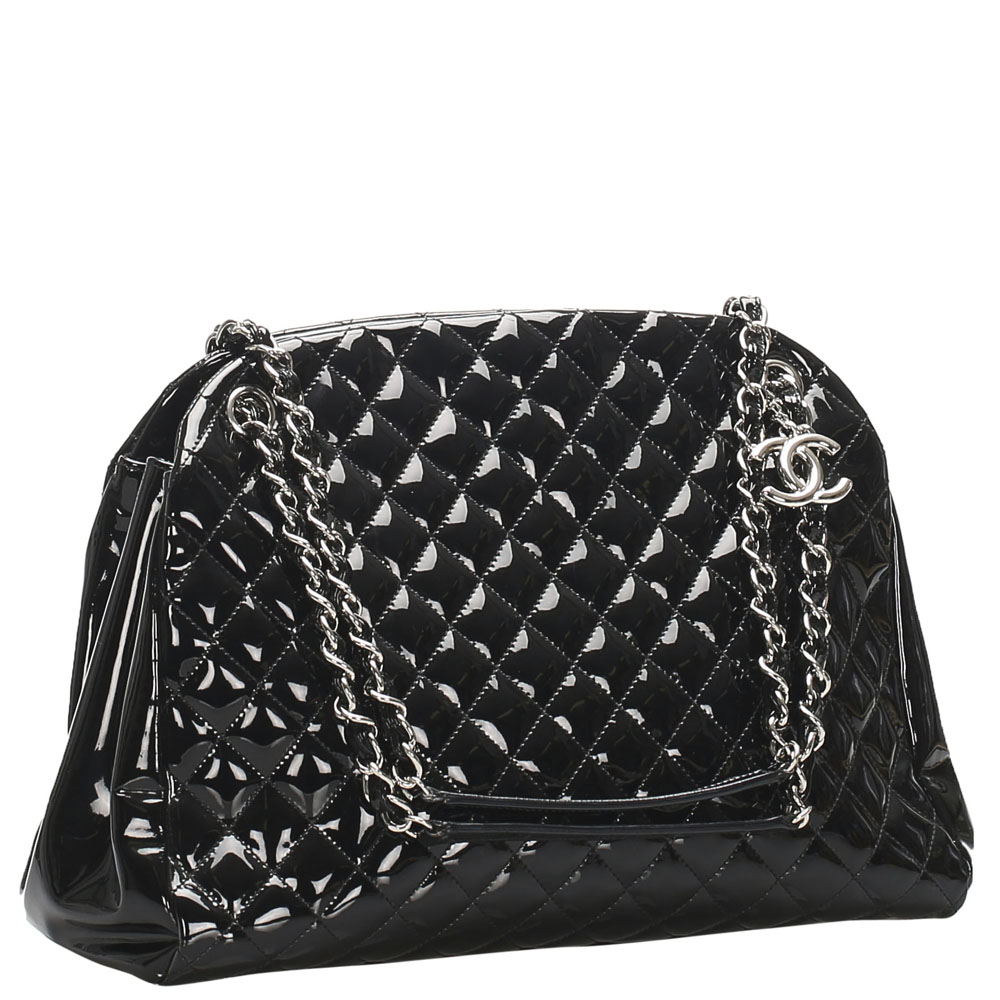 

Chanel Black Patent Leather  Just Mademoiselle  Bag