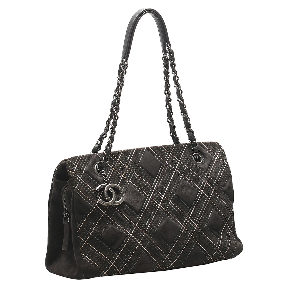 

Chanel Black Leather and Suede Wild Stitch Bag