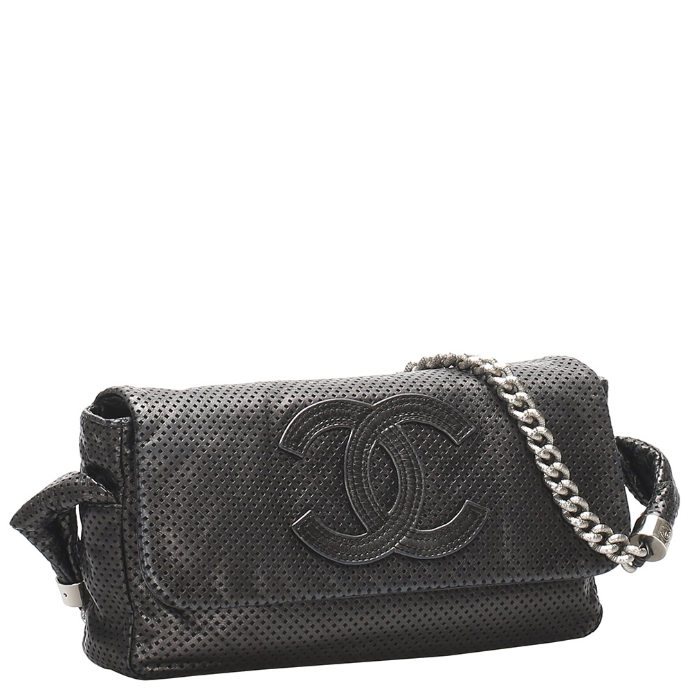 

Chanel Black Perforated Leather CC Bag