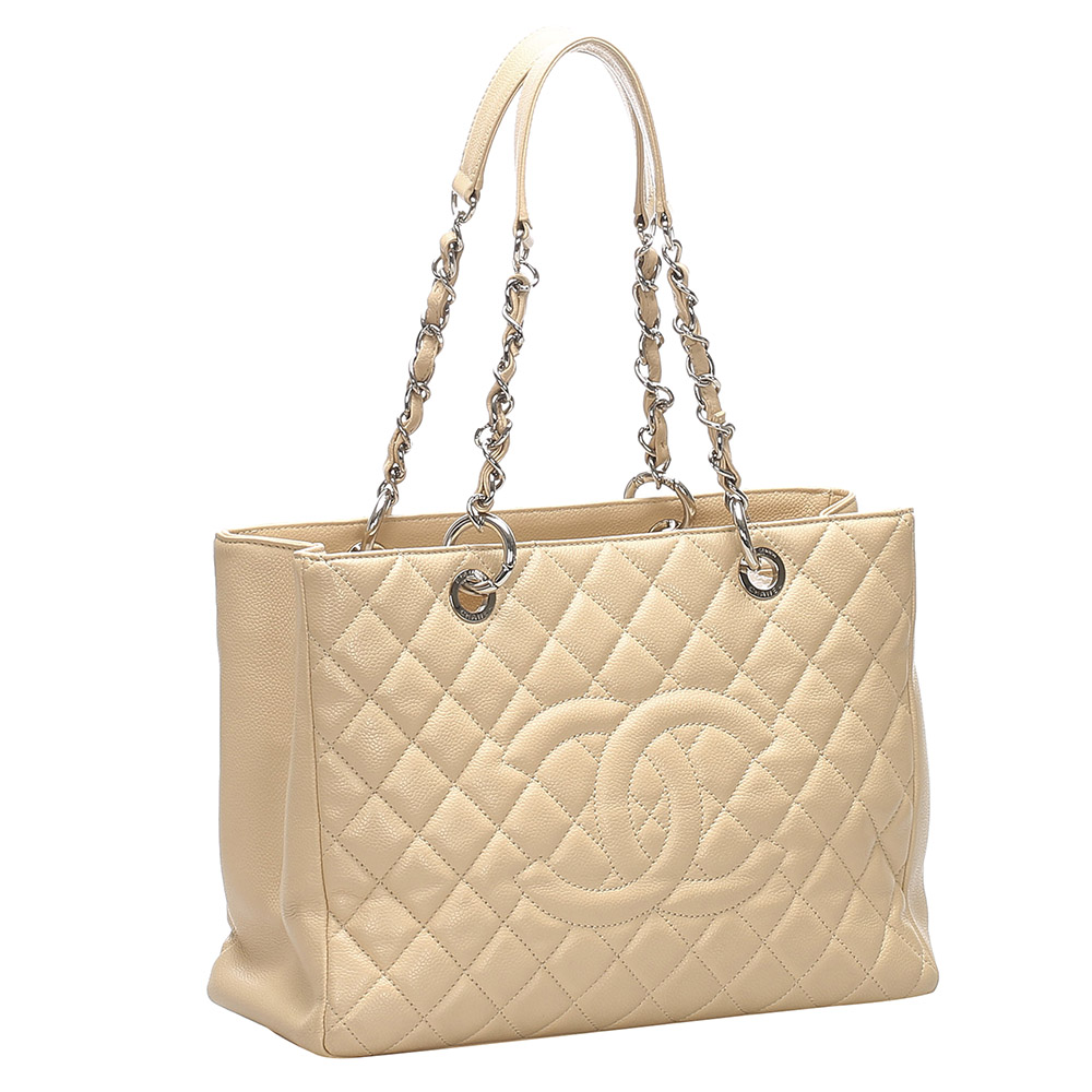 

Chanel Beige Caviar Leather Grand Shopping Bag