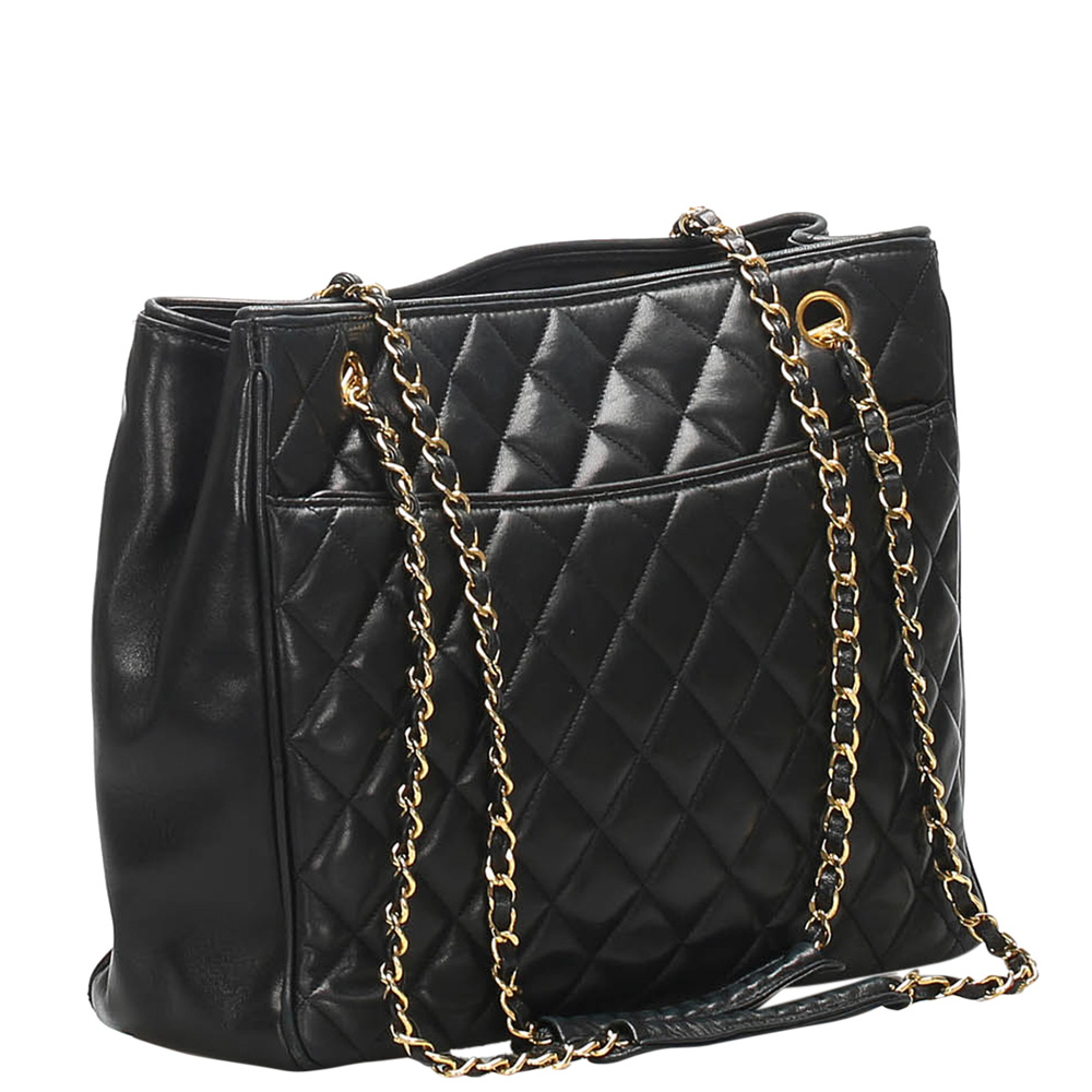 

Chanel Black Quilted Leather Vintage Bag