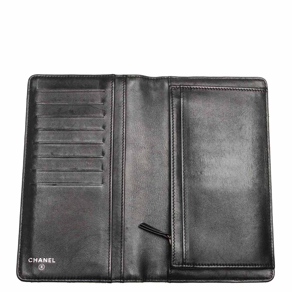 

Chanel Black Quilted Leather CC Long Wallet