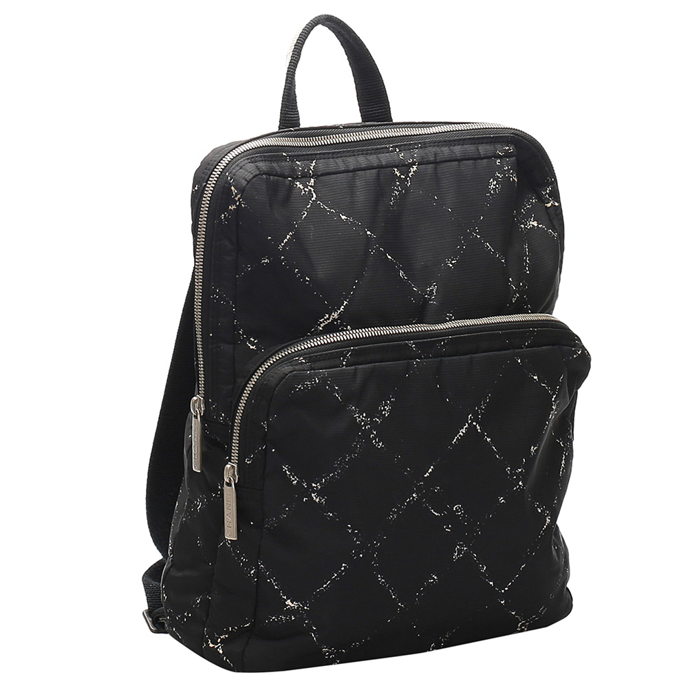

Chanel Black/White Nylon Old Travel Line Backpack