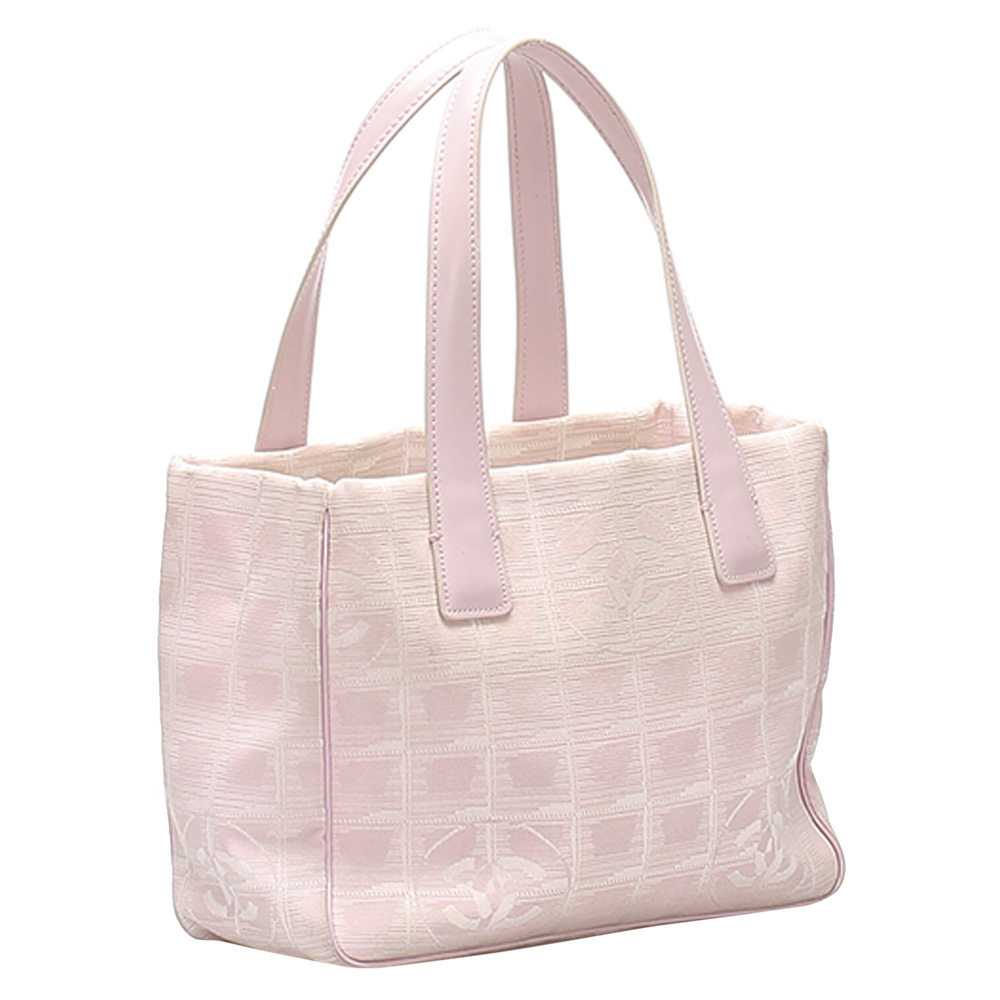 

Chanel Pink Canvas and Leather Travel Line Tote Bag