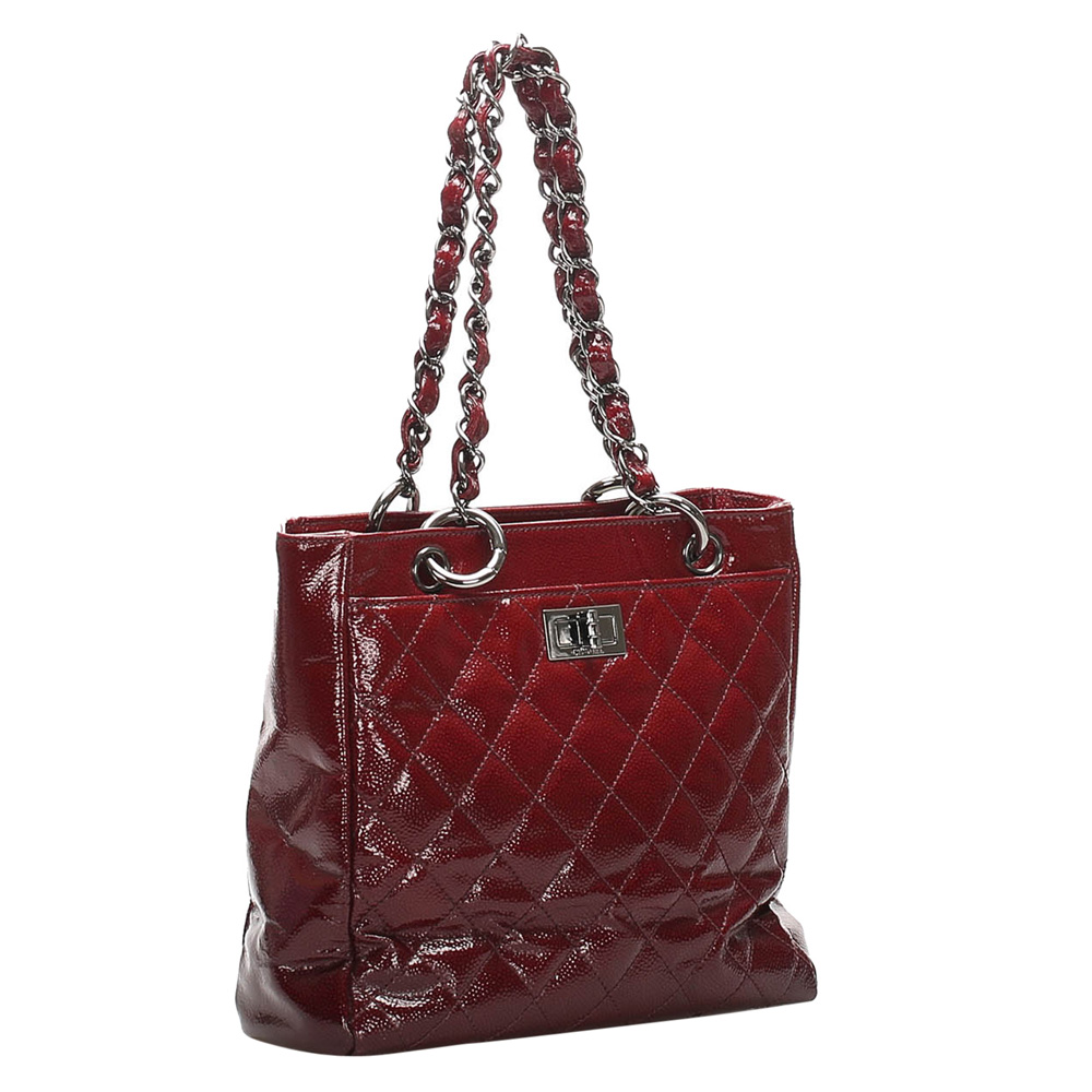 

Chanel Red Caviar Leather Reissue Tote Bag
