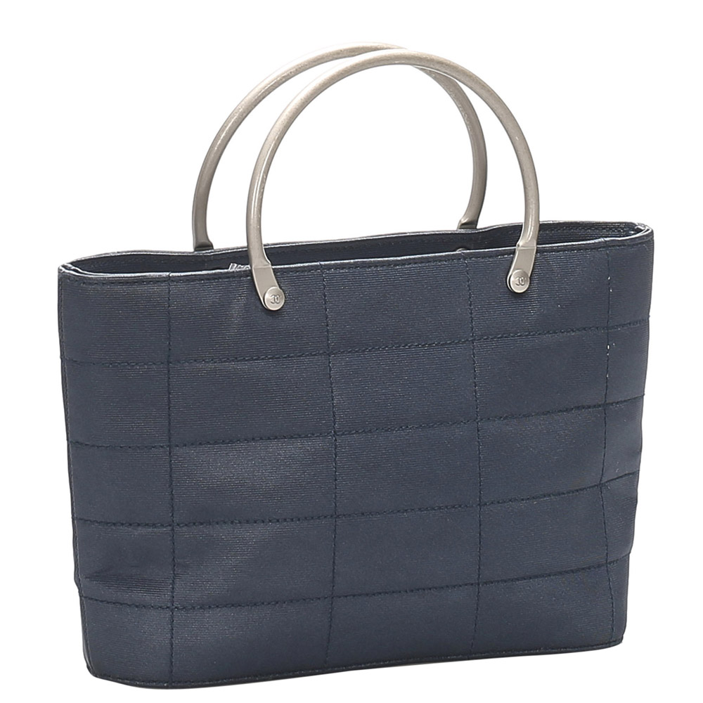 

Chanel Blue Lambskin Leather Vintage Tote Bag