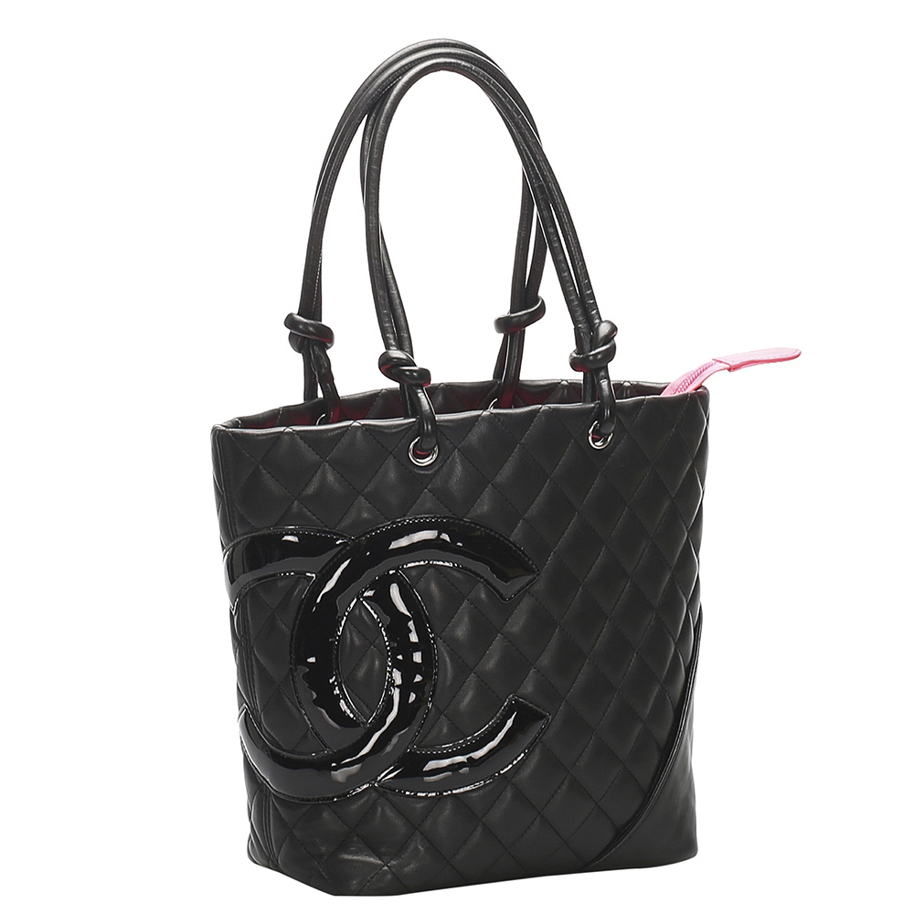 

Chanel Black Leathr Cambon Ligne Tote Bag