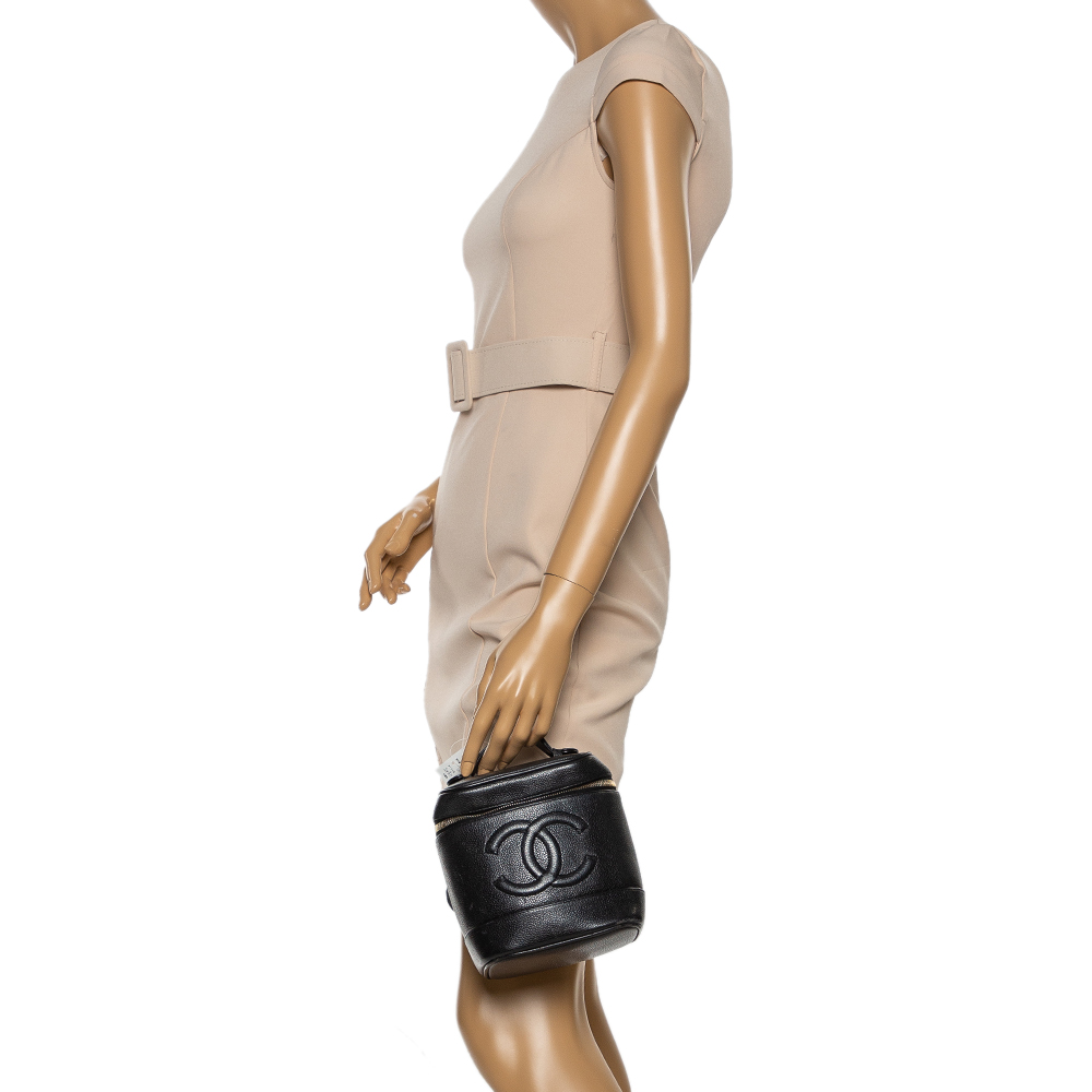 

Chanel Black Caviar Leather Vanity Case