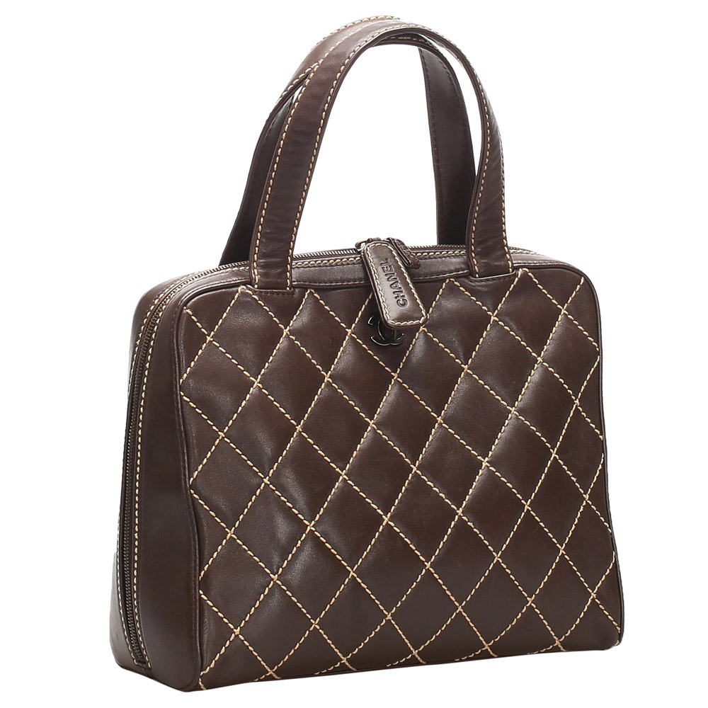 

Chanel Black quilted leather Surpique Tote Bag