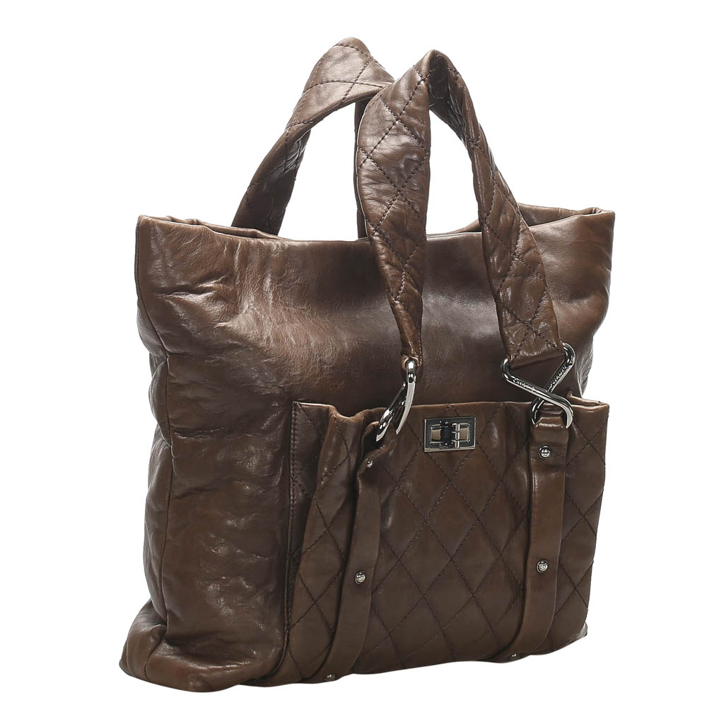 

Chanel Brown Leather 8 Knots Tote Bag