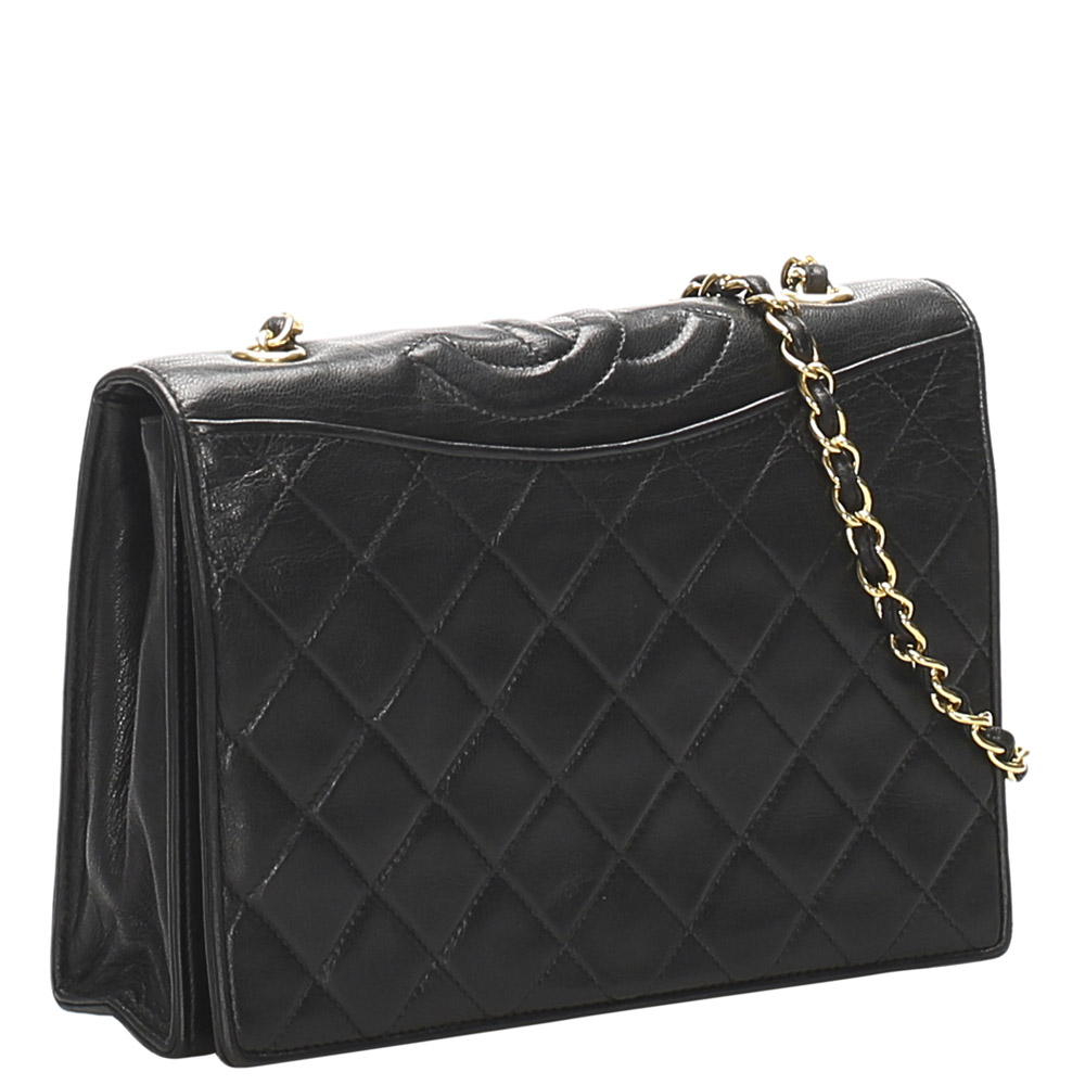 

Chanel Black Quilted Leather Vintage CC Flap Bag
