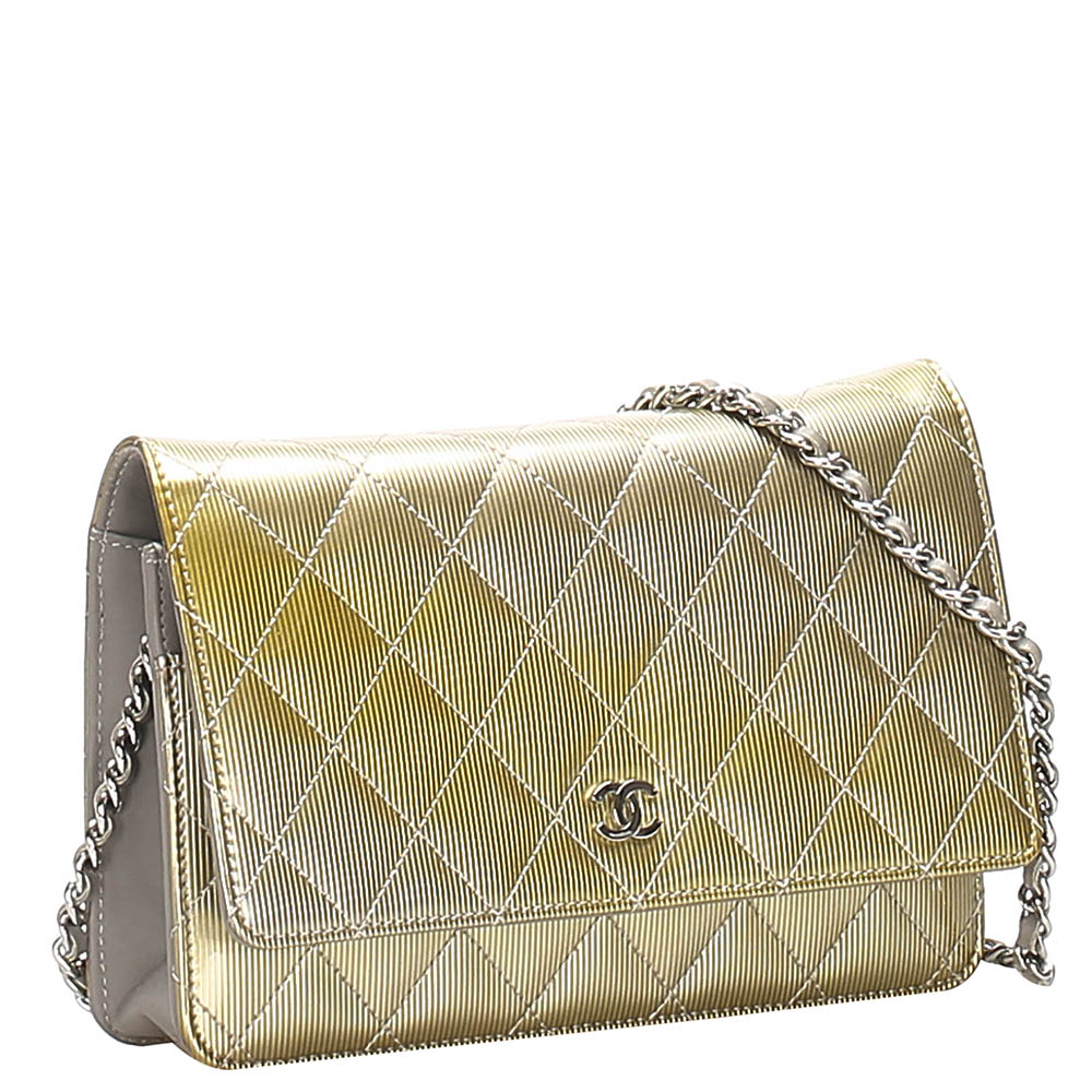 

Chanel Metallic Quilted Leather Classic Wallet on Chain Bag, Multicolor