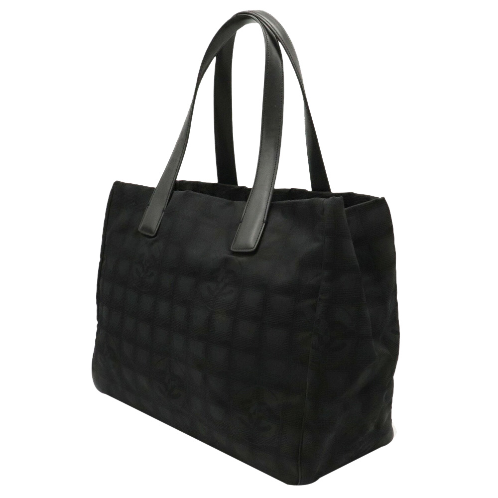 

Chanel Black Nylon Travel Line MM Tote Bag