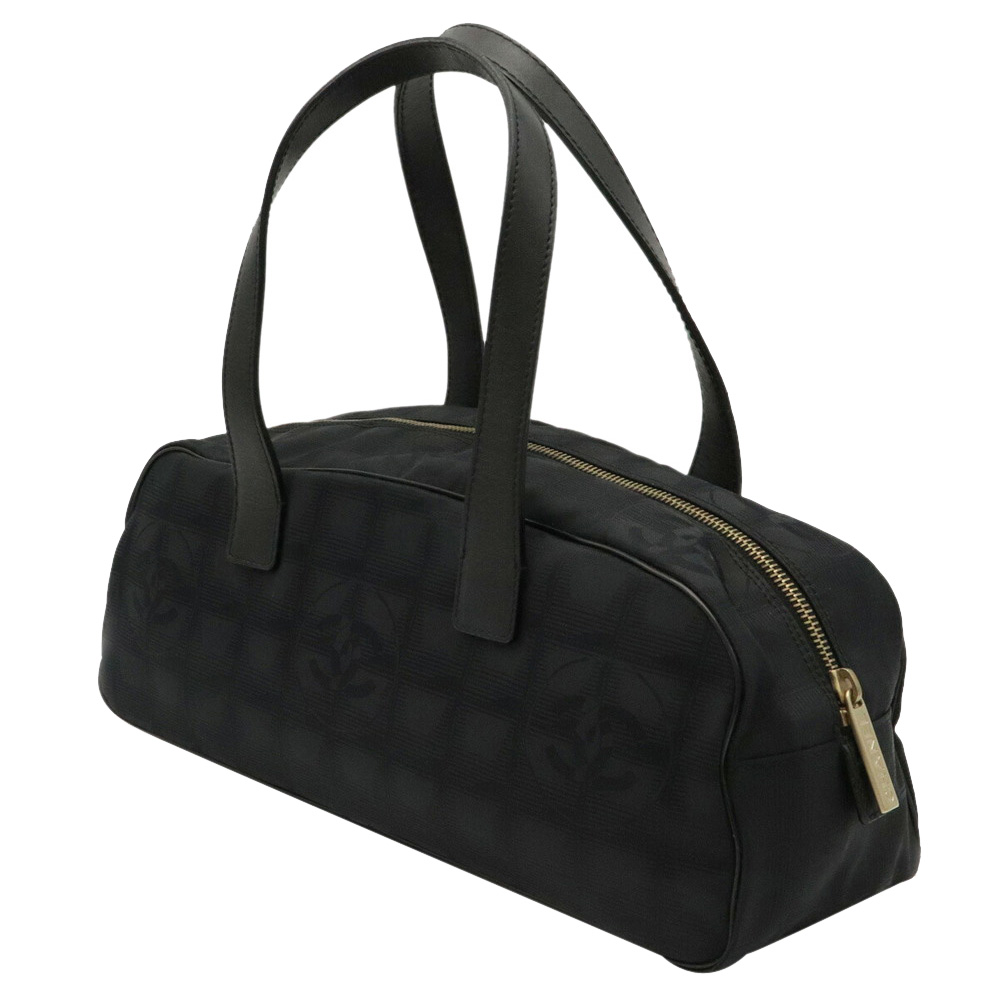 

Chanel Black Nylon Travel Line Bowler Bag