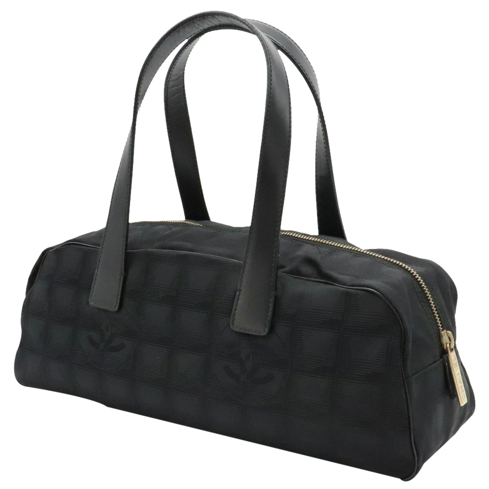 

Chanel Black Nylon Travel Line Bowler Bag