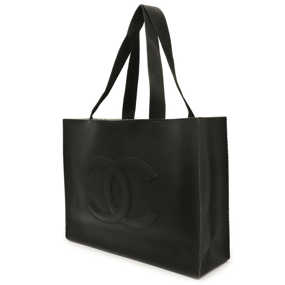 

Chanel Black Leather Vintage CC Tote Bag