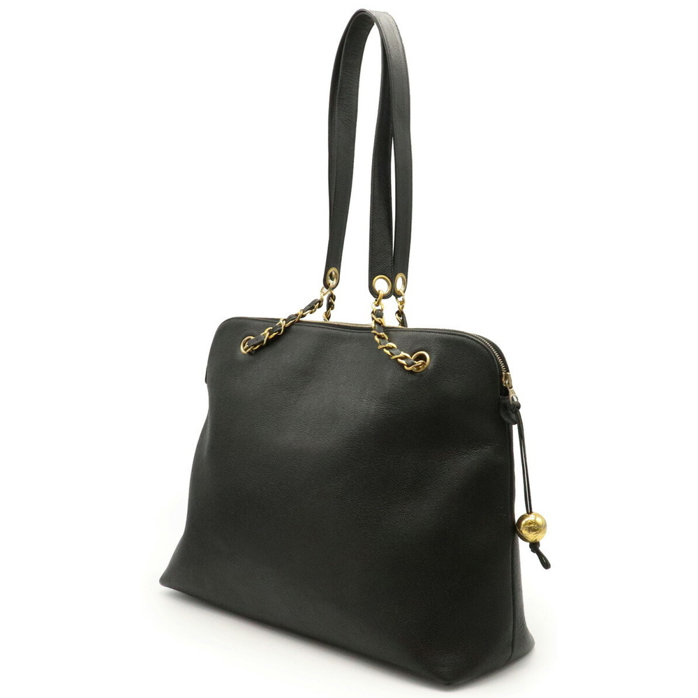 

Chanel Black Caviar Leather Tote Bag