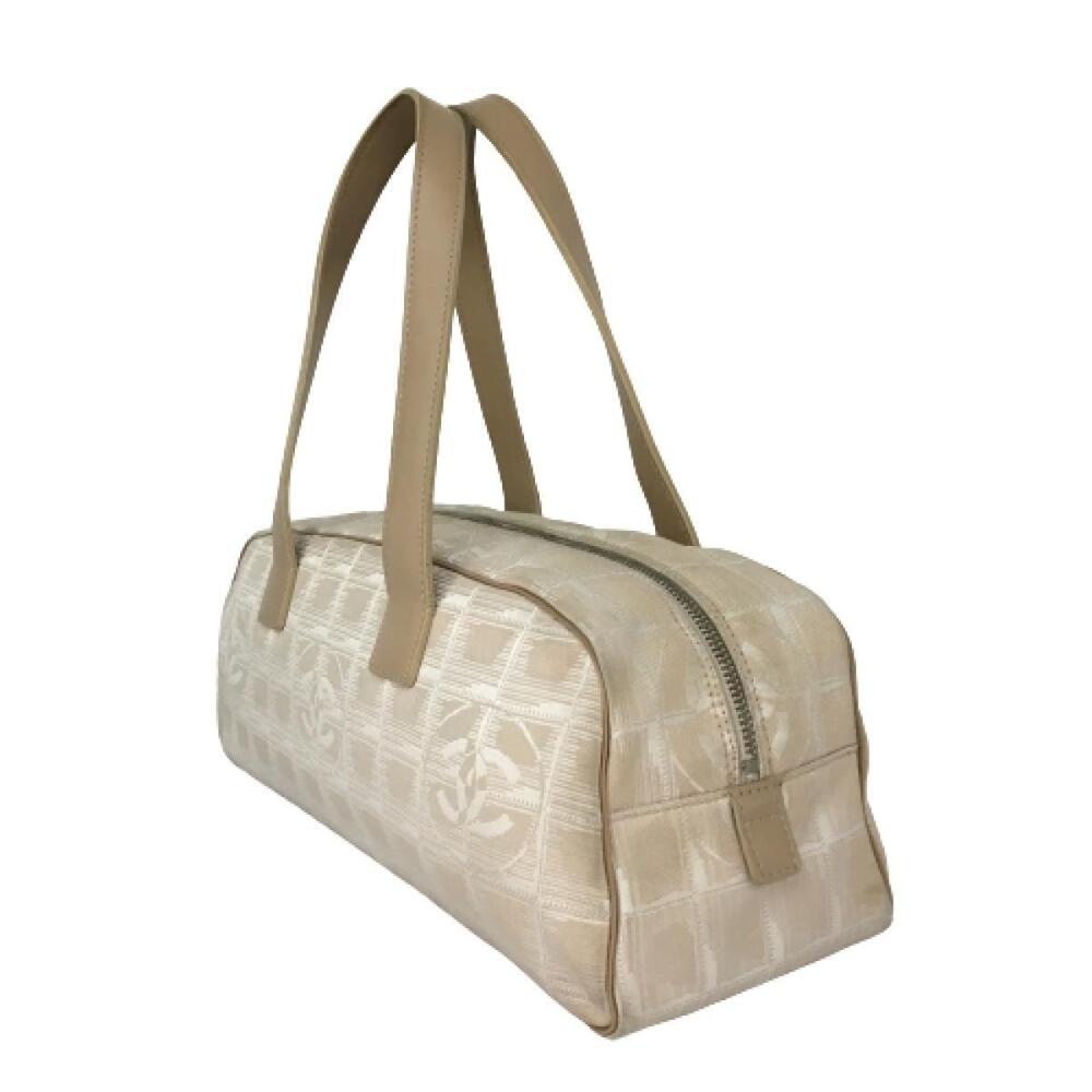 

Chanel Beige Nylon Travel Line Mini Bowler Bag