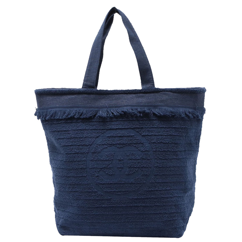 

Chanel Blue Denim Beach Tote Bag