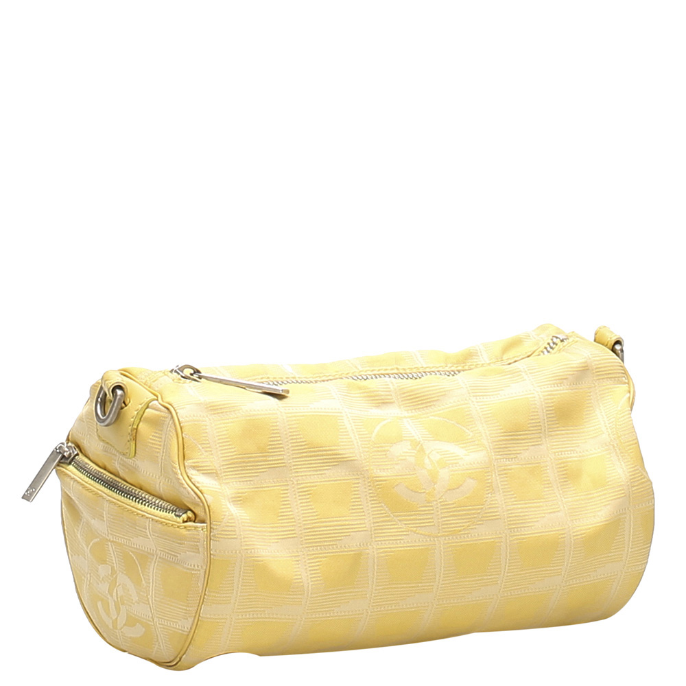 

Chanel Yellow Nylon New Travel Line Bag, White