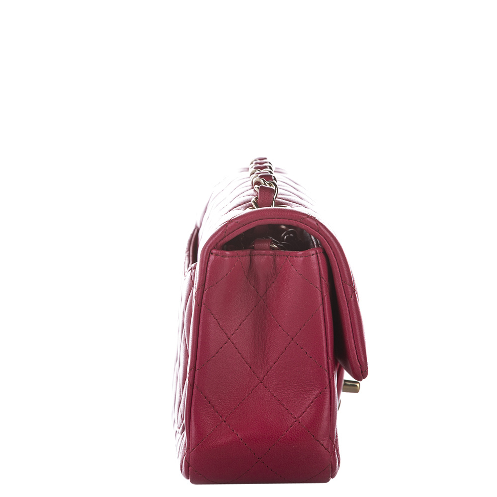 

Chanel Red Lambskin Leather Mini Classic Flap Bag