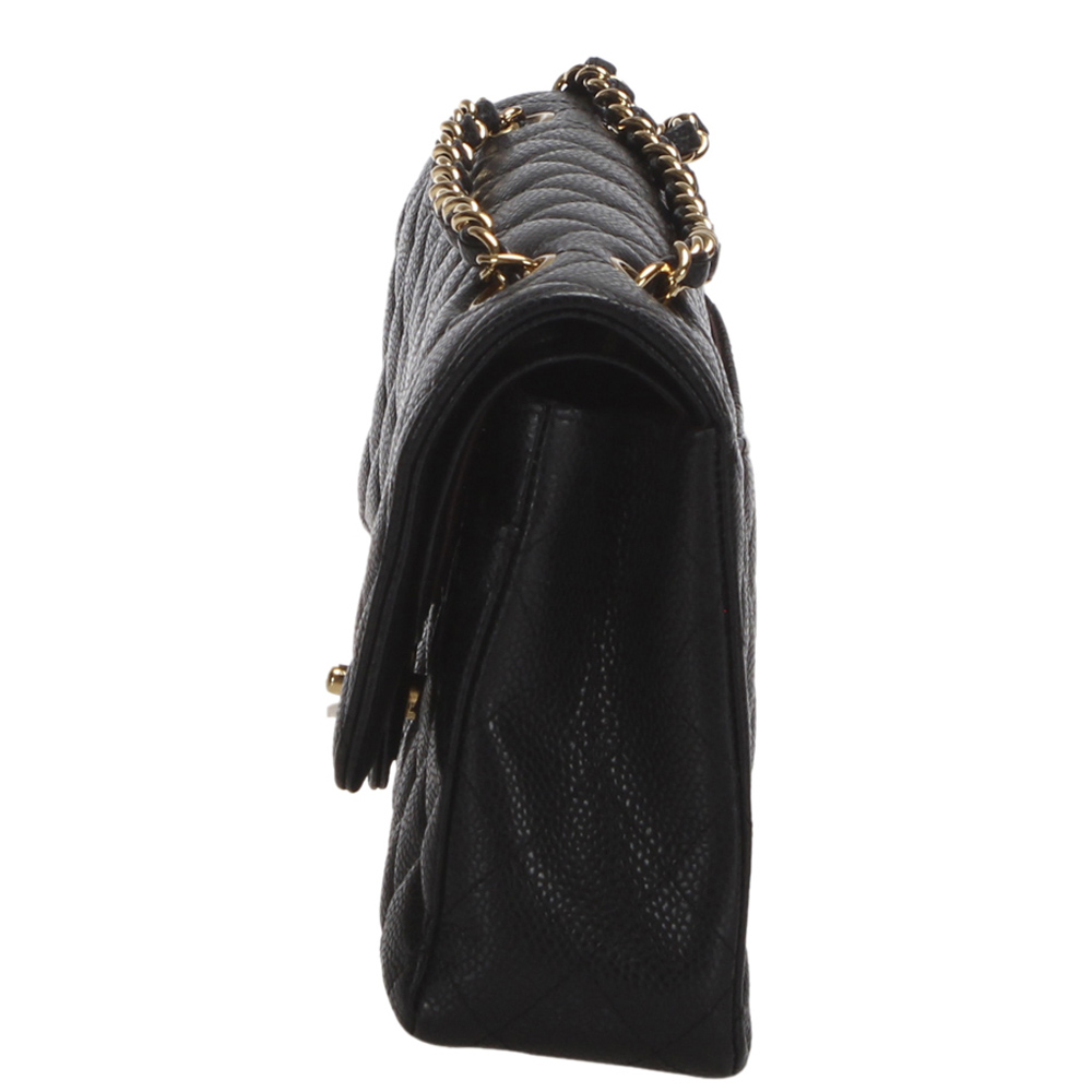 

Chanel Black Caviar Leather Classic Jumbo Double Flap Bag