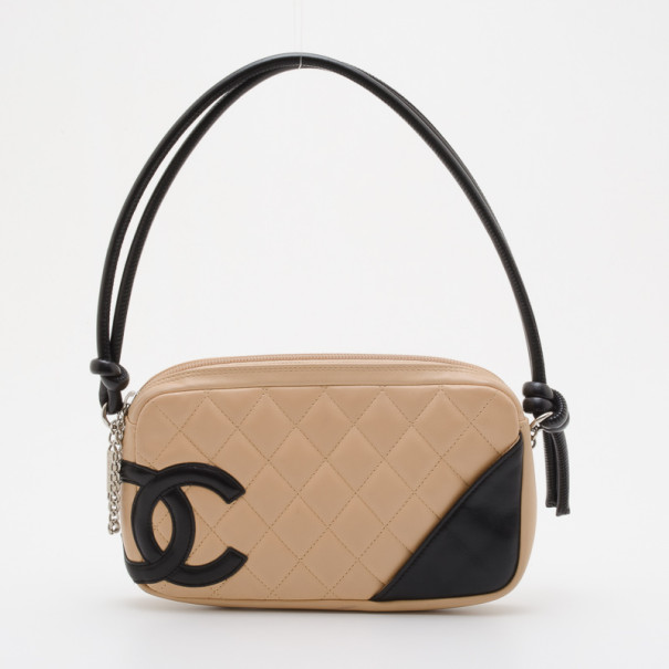Chanel Ligne Cambon Quilted Pochette Handbag 