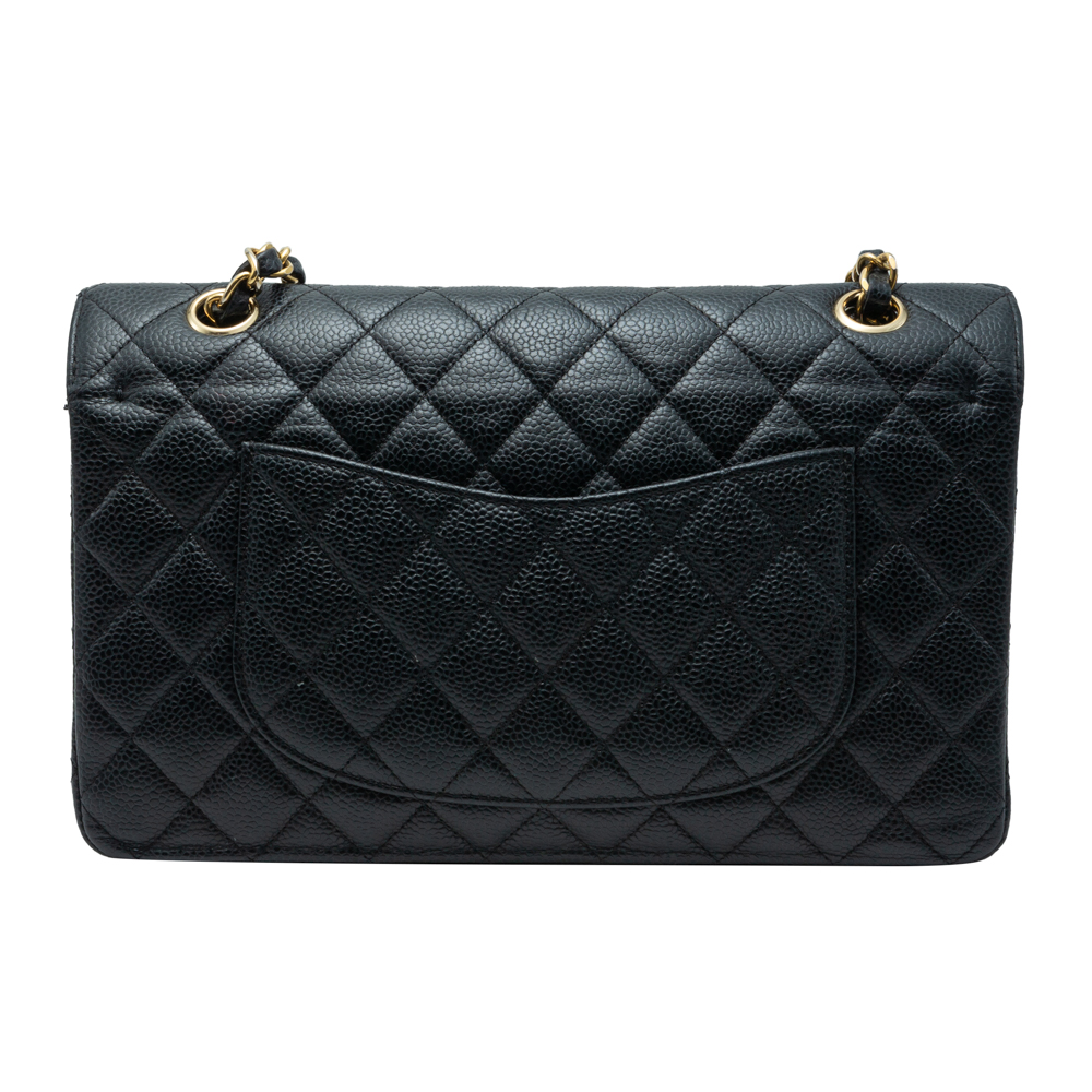 

Chanel Black Caviar Quilted Leather Medium Classic Double Flap Bag
