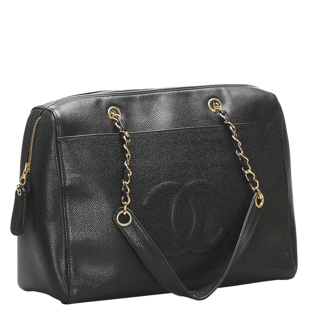 

Chanel Black Caviar Leather Vintage CC Bag