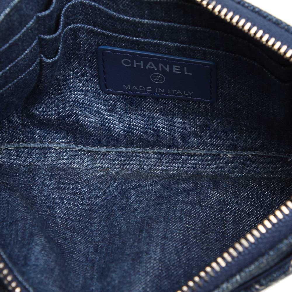 

Chanel Blue Denim CC Timeless Wallet