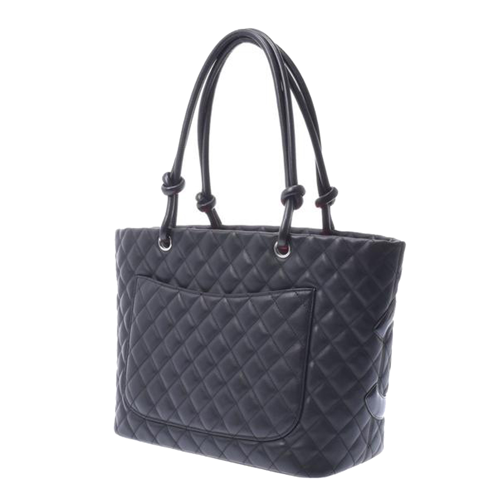 

Chanel Black Lambskin Leather Tote Bag