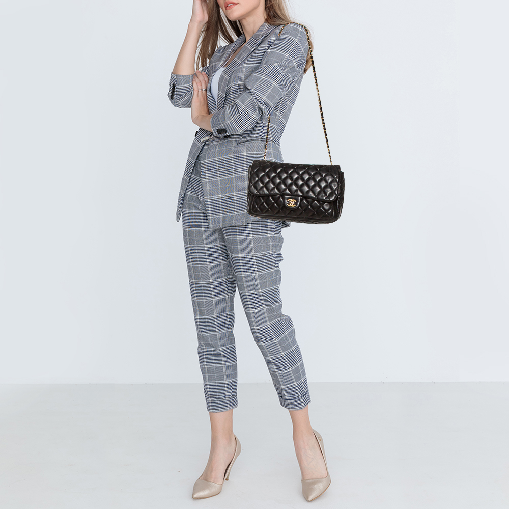 

Chanel Black Quilted Leather Double Flap Bag