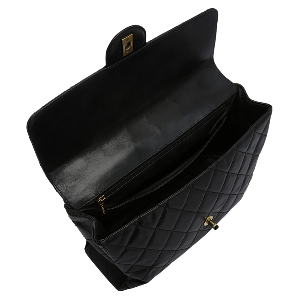 

Chanel Black Quilted Calfskin Leather Jumbo Classic Single Flap Bag