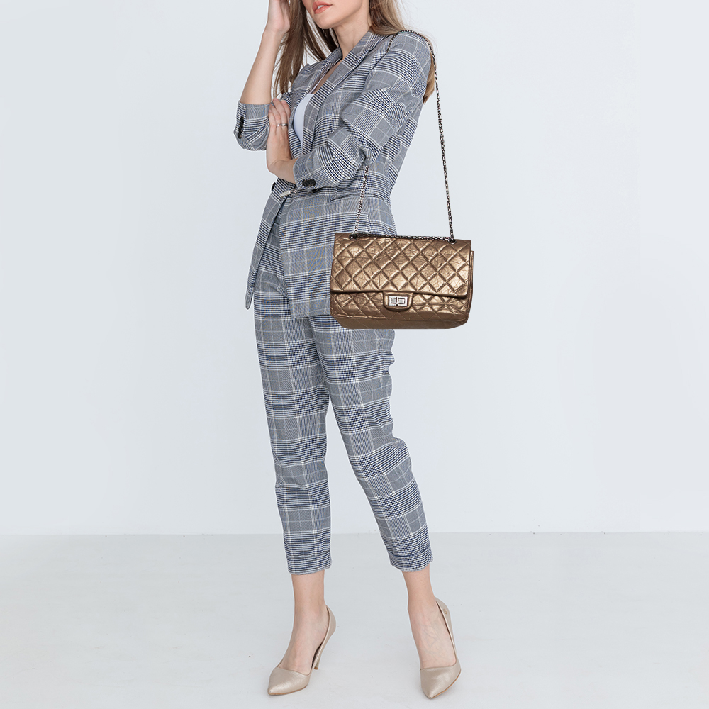 

Chanel Bronze Quilted Leather Reissue 2.55 Classic 227 Flap Bag, Brown