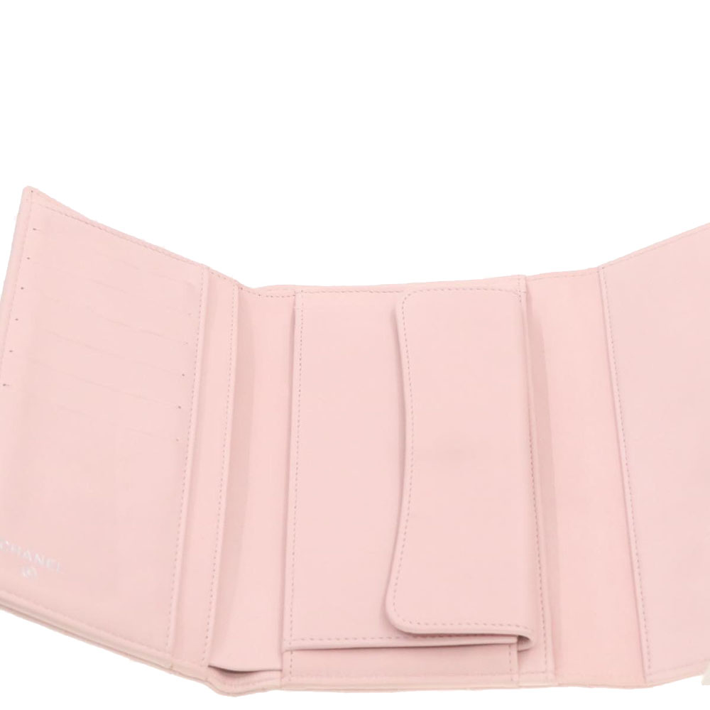 

Chanel Pink Lambskin Quilted Long Wallet